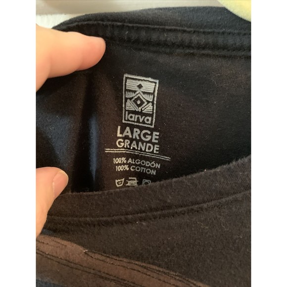 Larva Men Shirt Large Black Animal Sloth Indian Dream Catchers Graphic Street - Picture 4 of 5